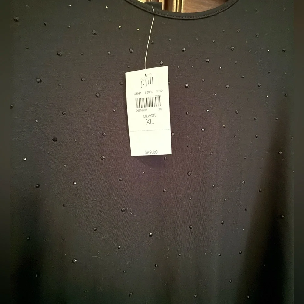 J.Jill Black Tunic XL with Sparkles - Picture 3 of 3